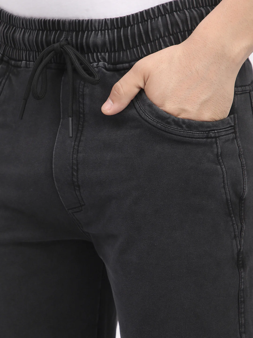 Acid Washed Lower for Men (Black) - Image 6