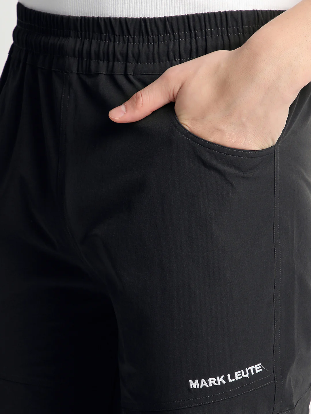 Charcoal Grey 5 Pocket Nylon Cargo Pants - Image 8