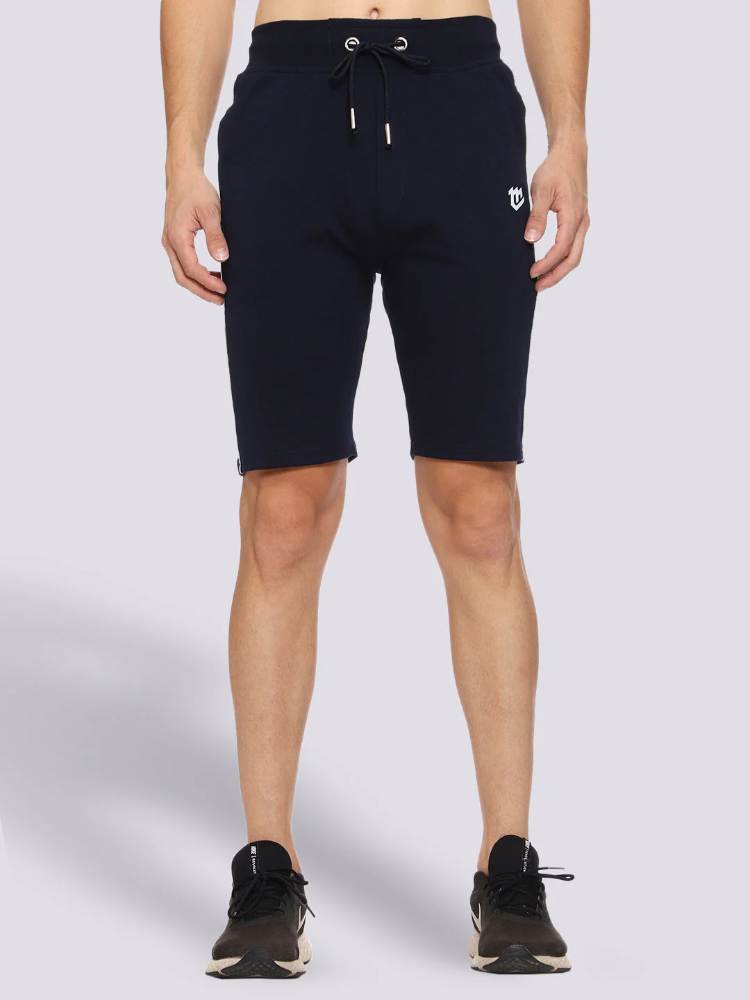 Side Piping Blue Shorts For Men - Image 3
