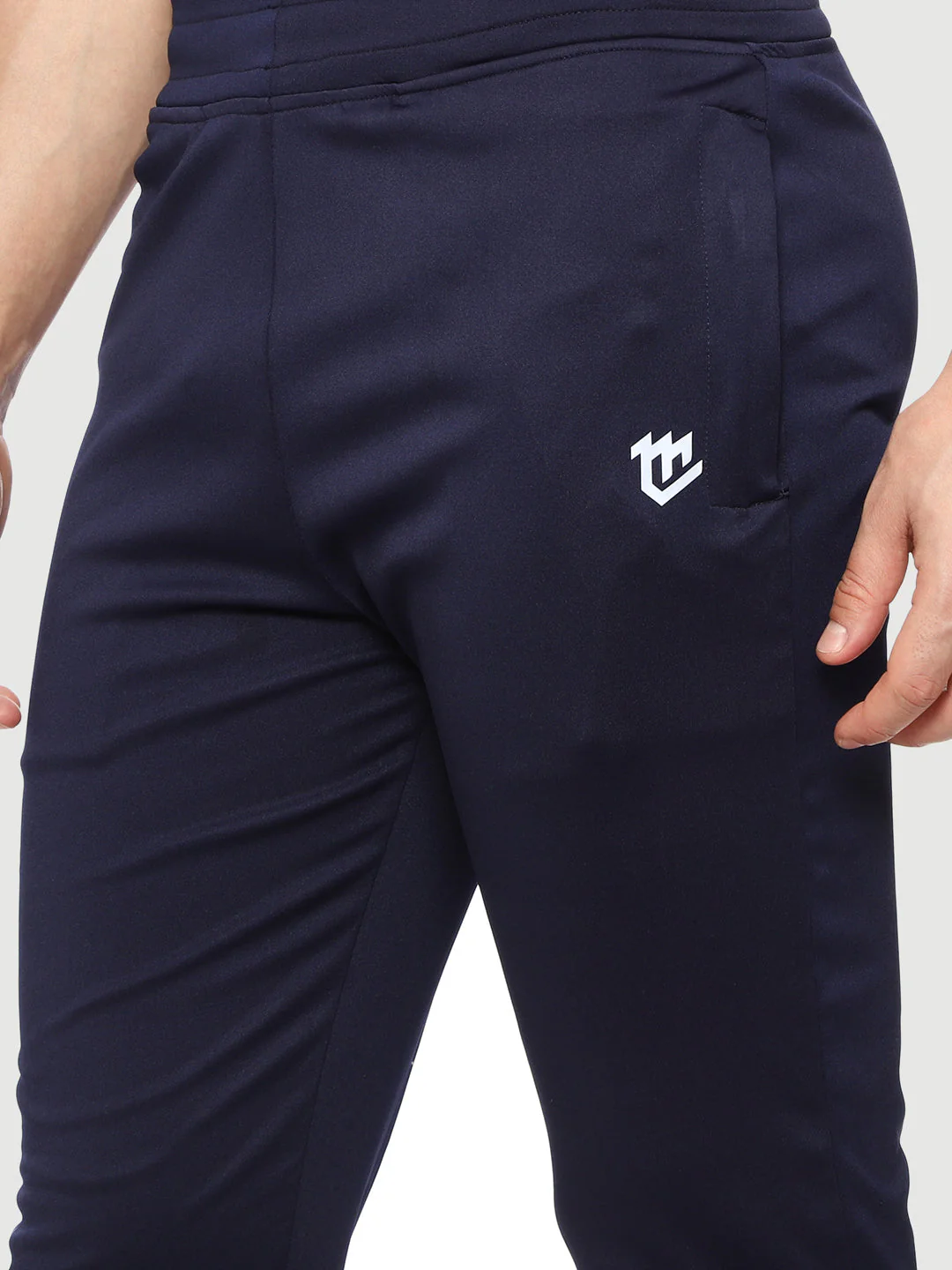 Rapid Dry Blue Solid Track Pant for Men - Image 5
