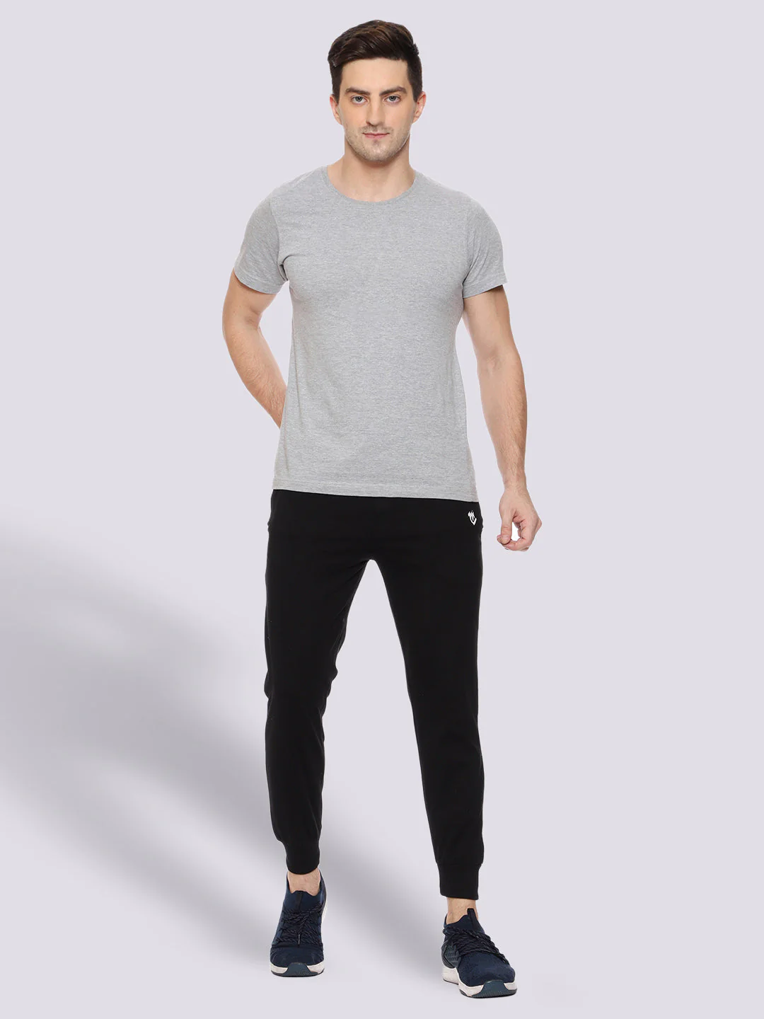Side Stripe Black Cotton Track Pant for Men. - Image 6