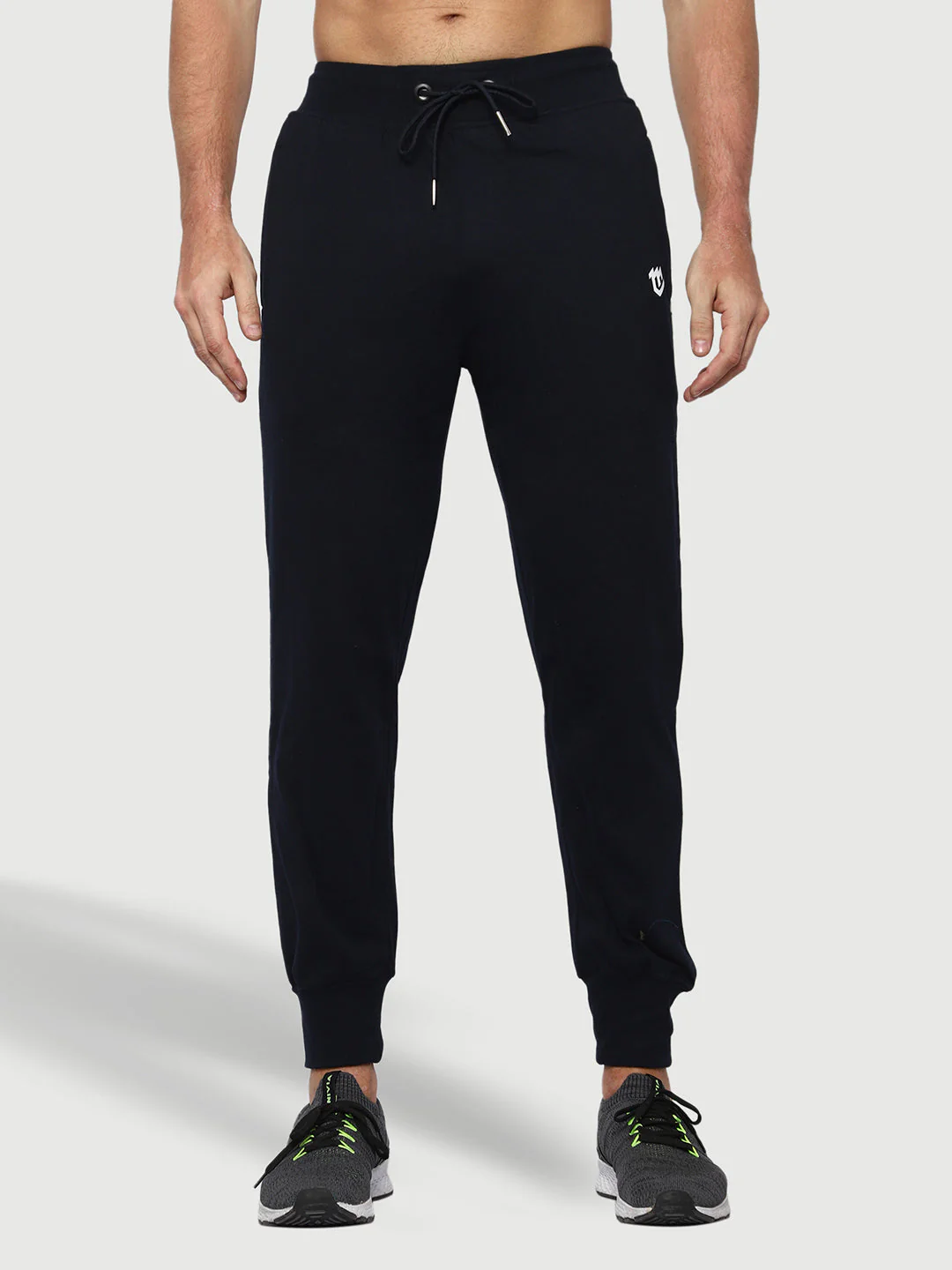 Side Stripe Blue Cotton Track Pant for Men. - Image 3