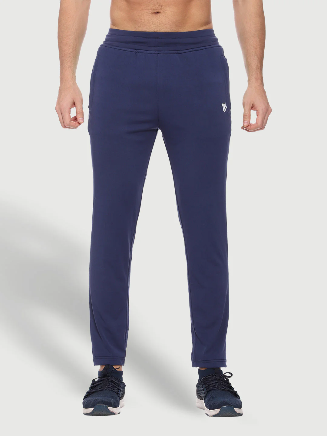 Rapid Dry Blue Color-Blocked Track Pant for Men - Image 3