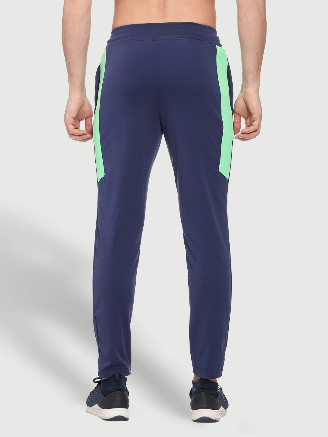 Rapid Dry Blue Color-Blocked Track Pant for Men - Image 4