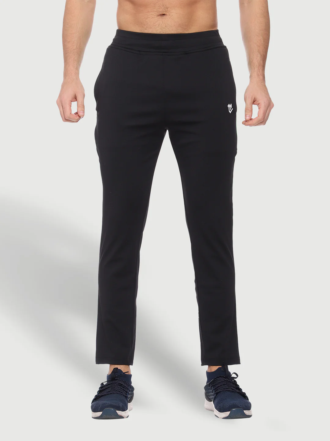 Rapid Dry Black Color Blocked Track Pant for Men - Image 3