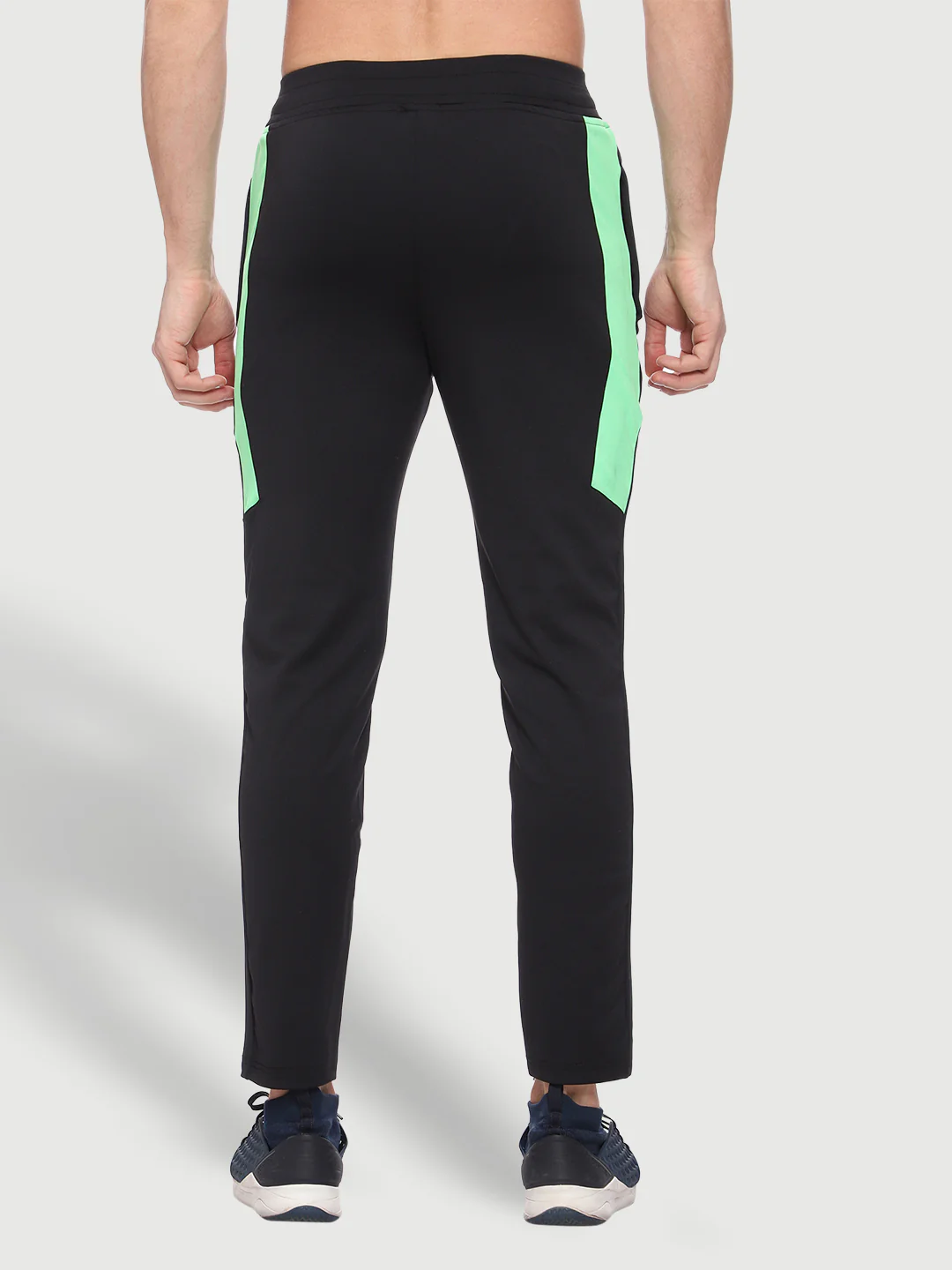 Rapid Dry Black Color Blocked Track Pant for Men - Image 5
