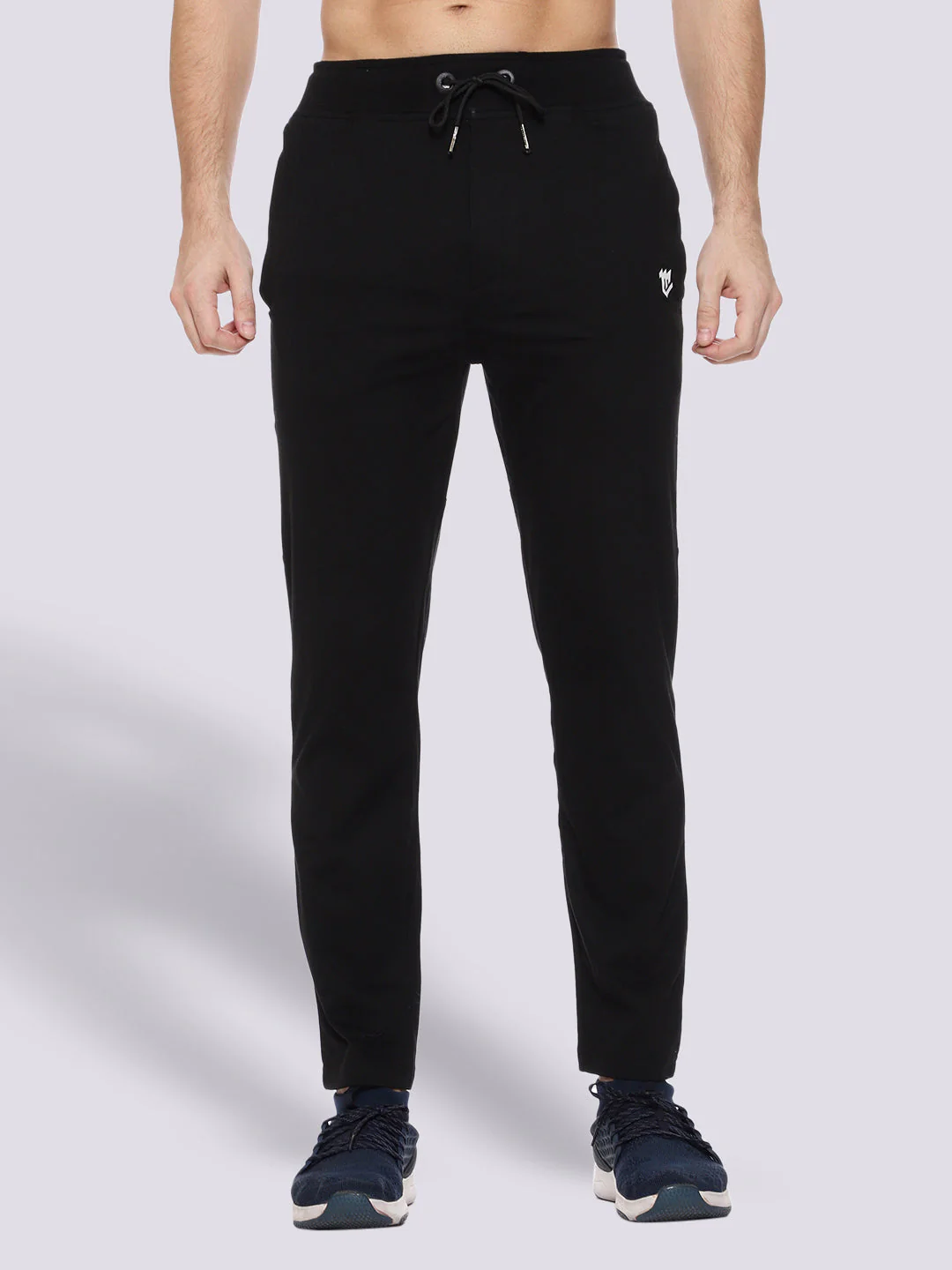 Side Stripe Black Cotton Track Pant for Men - Image 3