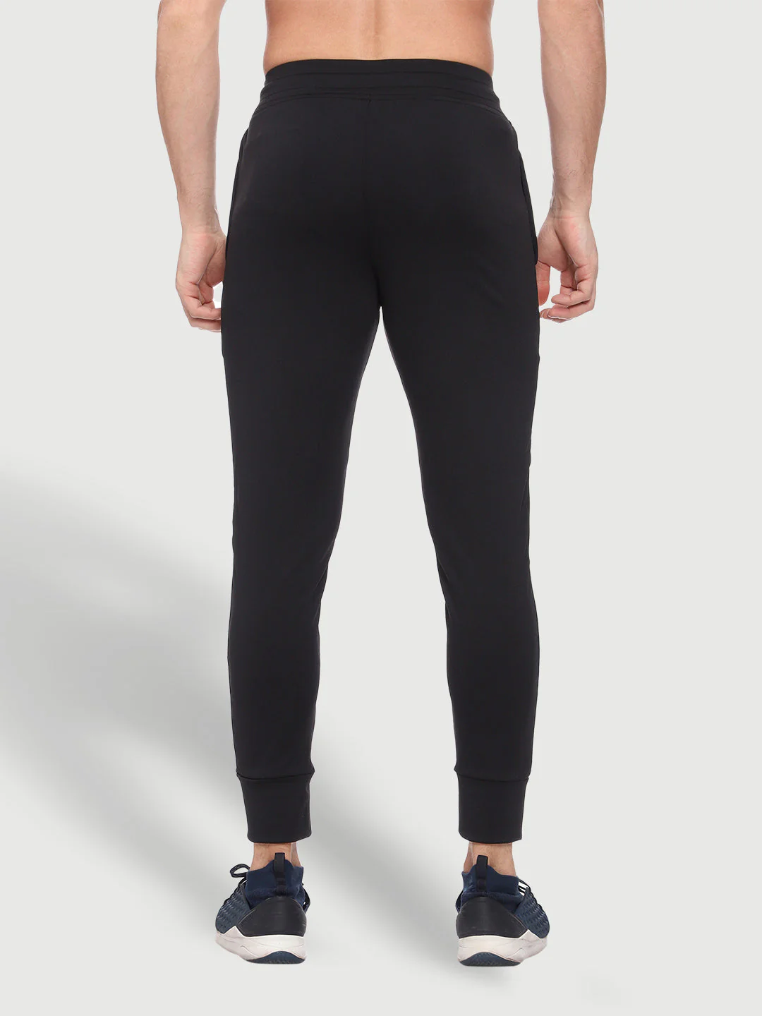Rapid Dry Black Solid Track Pant for Men - Image 5