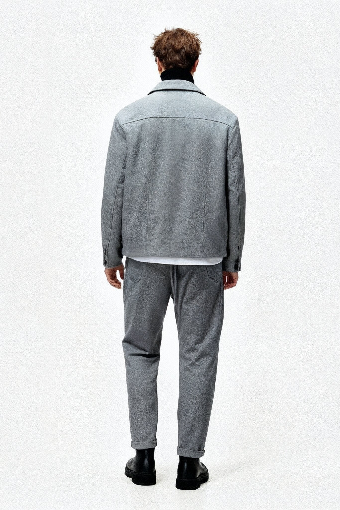 Grey Tweed Cargo Jacket - Image 3