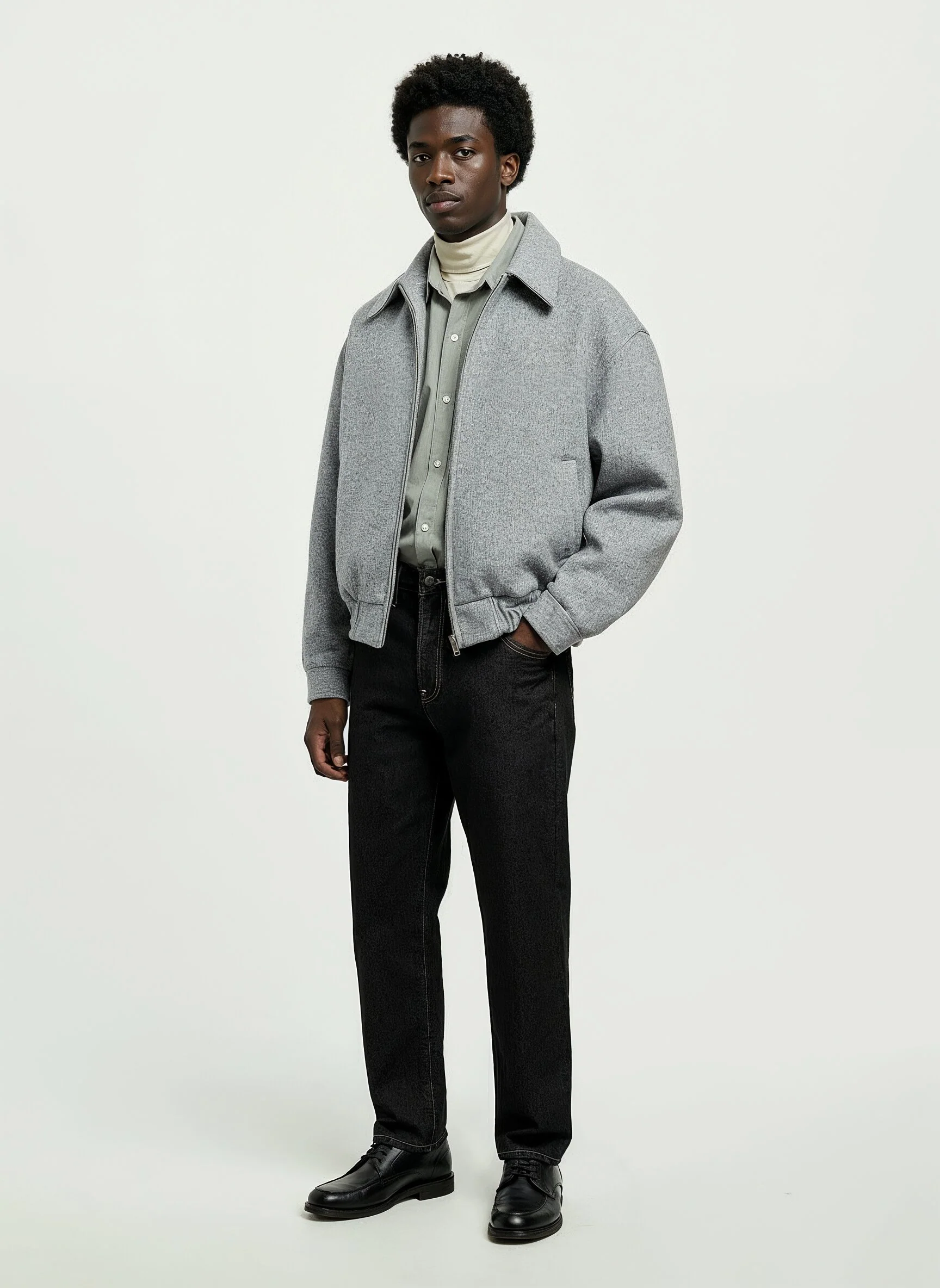 Greyline Bomber Tweed Jacket - Image 3