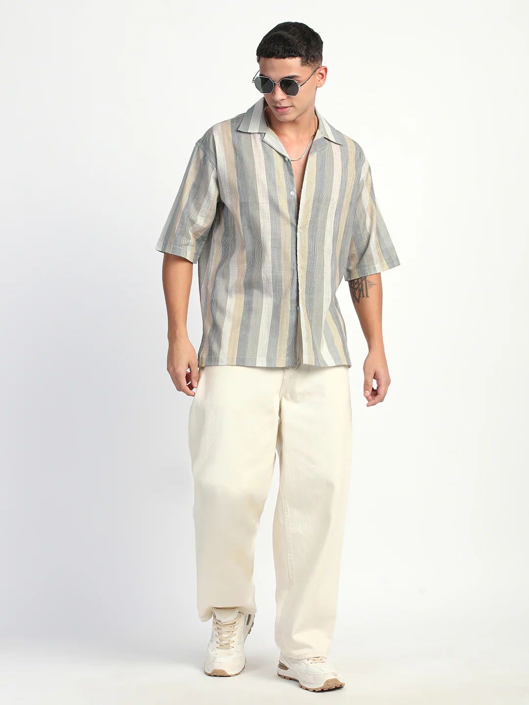 Linen Stripe Shirt for Men. - Image 6