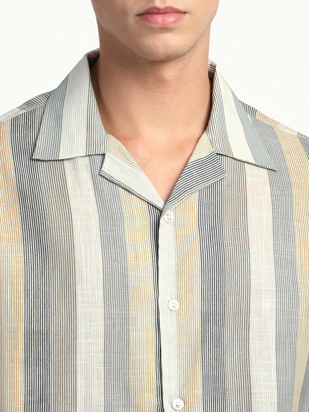 Linen Stripe Shirt for Men. - Image 7