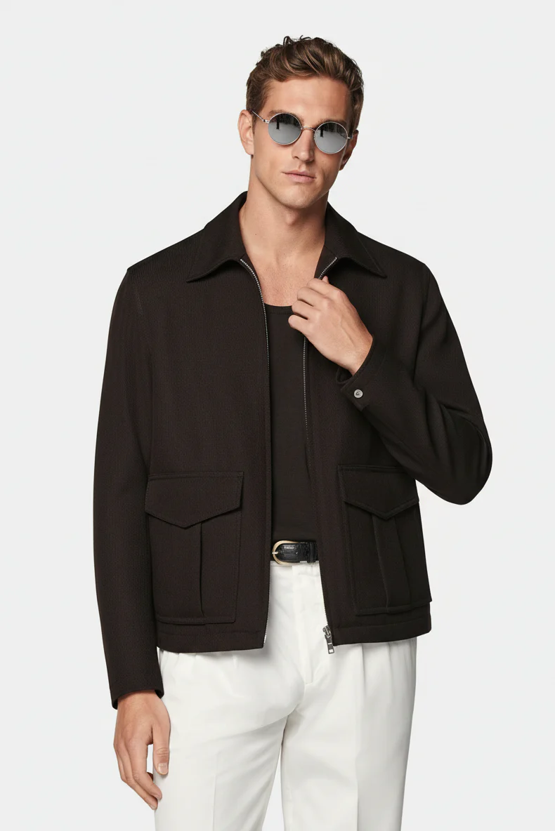 Mocha Tweed Jacket - Image 4