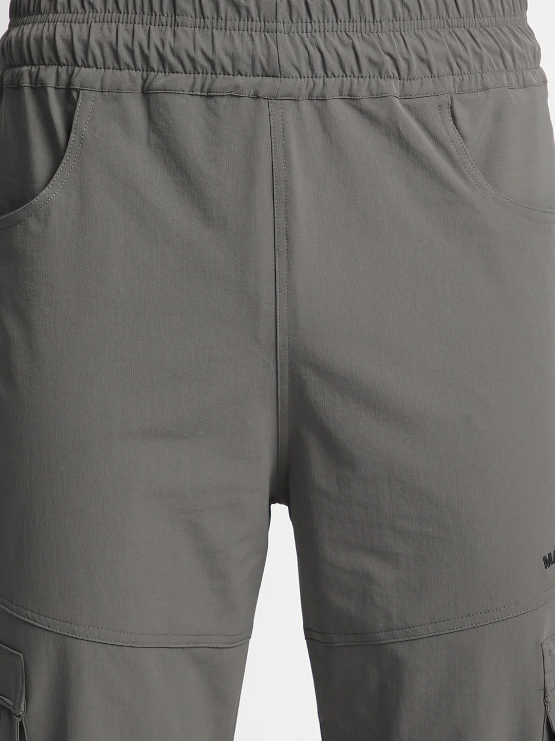 Stone Grey 5 Pocket Nylon Cargo Pants - Image 6