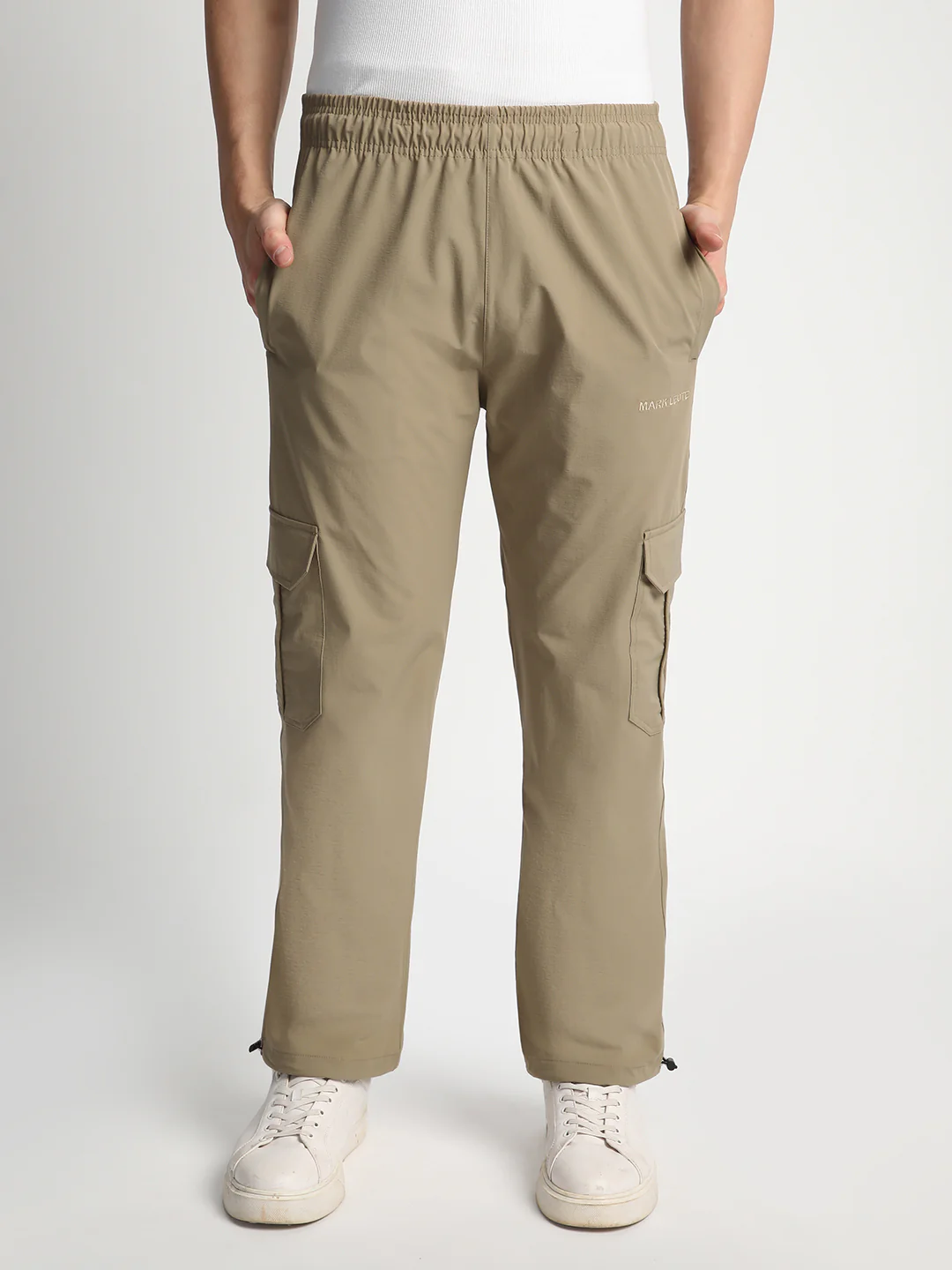 Parachute Cargo Pants for Men. (Beige) - Image 3