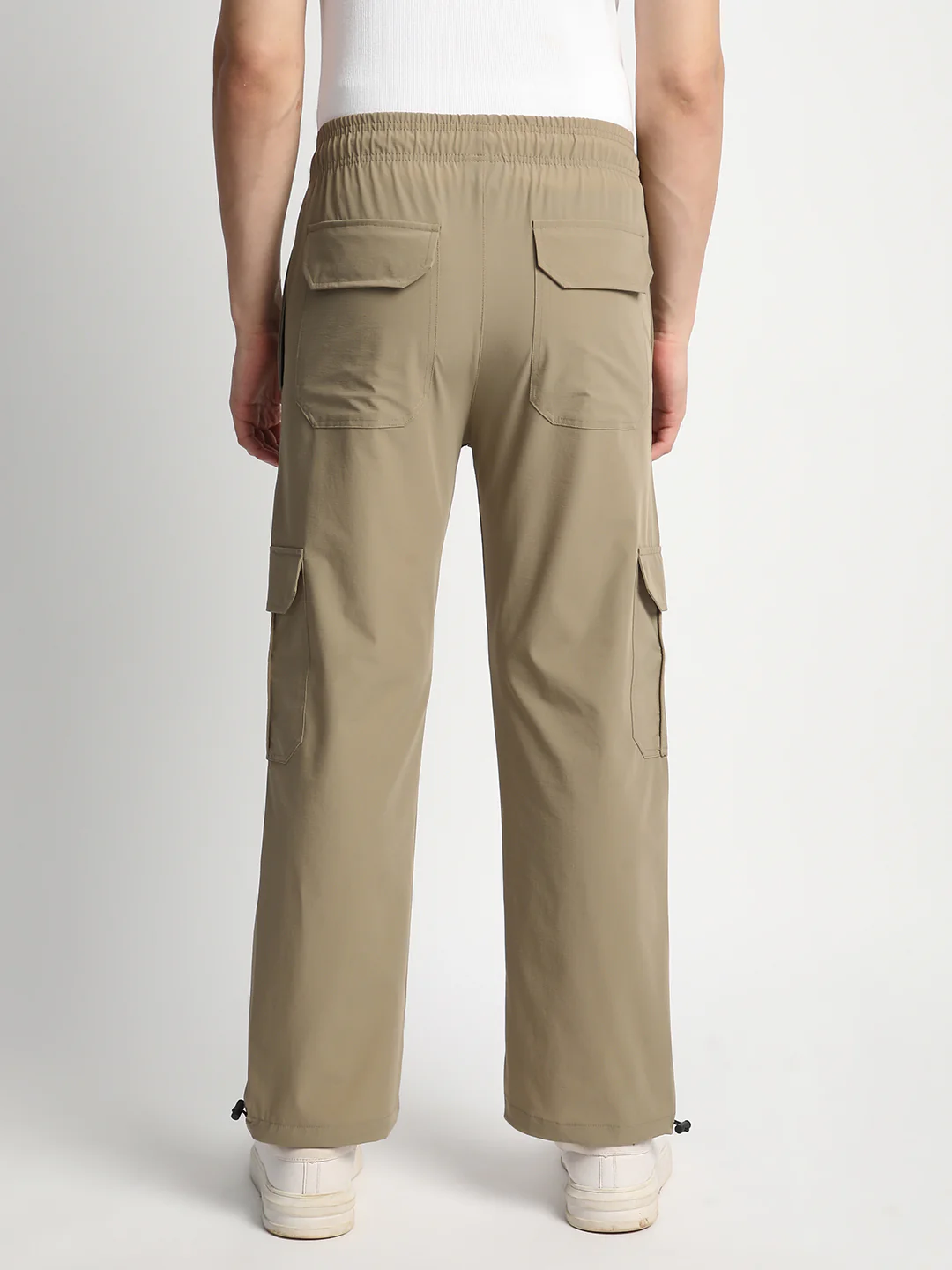 Parachute Cargo Pants for Men. (Beige) - Image 4