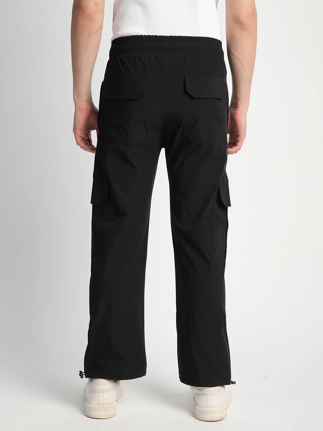 Parachute Cargo Pants for Men. (Black) - Image 3