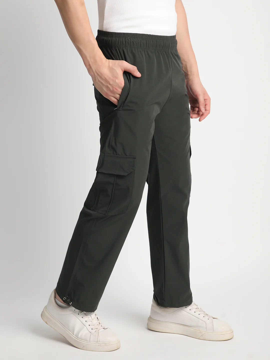 Parachute Cargo Pants for Men. (Grey) - Image 3