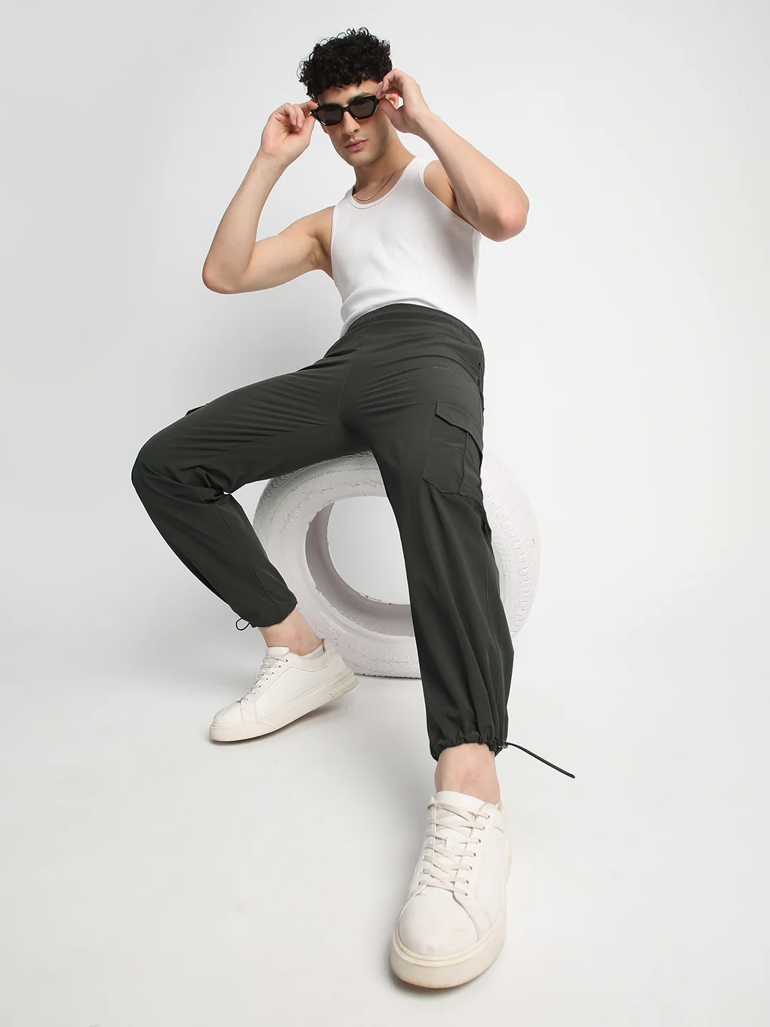 Parachute Cargo Pants for Men. (Grey) - Image 5