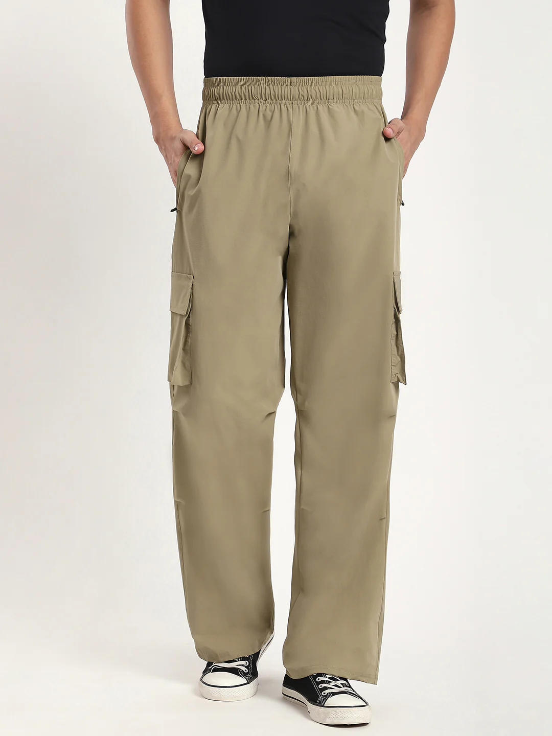 Plus Size Cargo Pants for Men (Khakhi) - Image 4