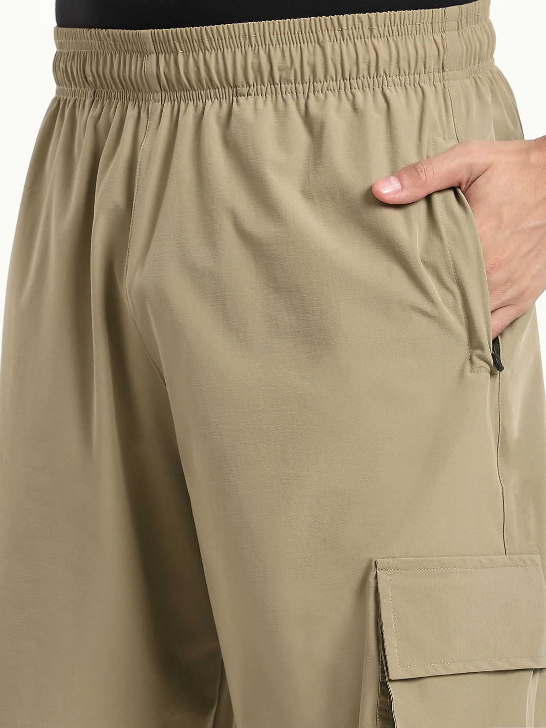 Plus Size Cargo Pants for Men (Khakhi) - Image 8