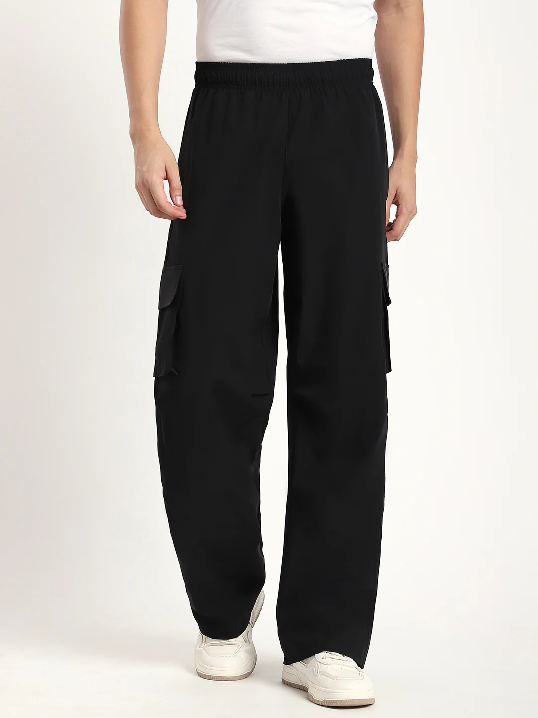 Plus Size Cargo Pants for Men (Black) - Image 4