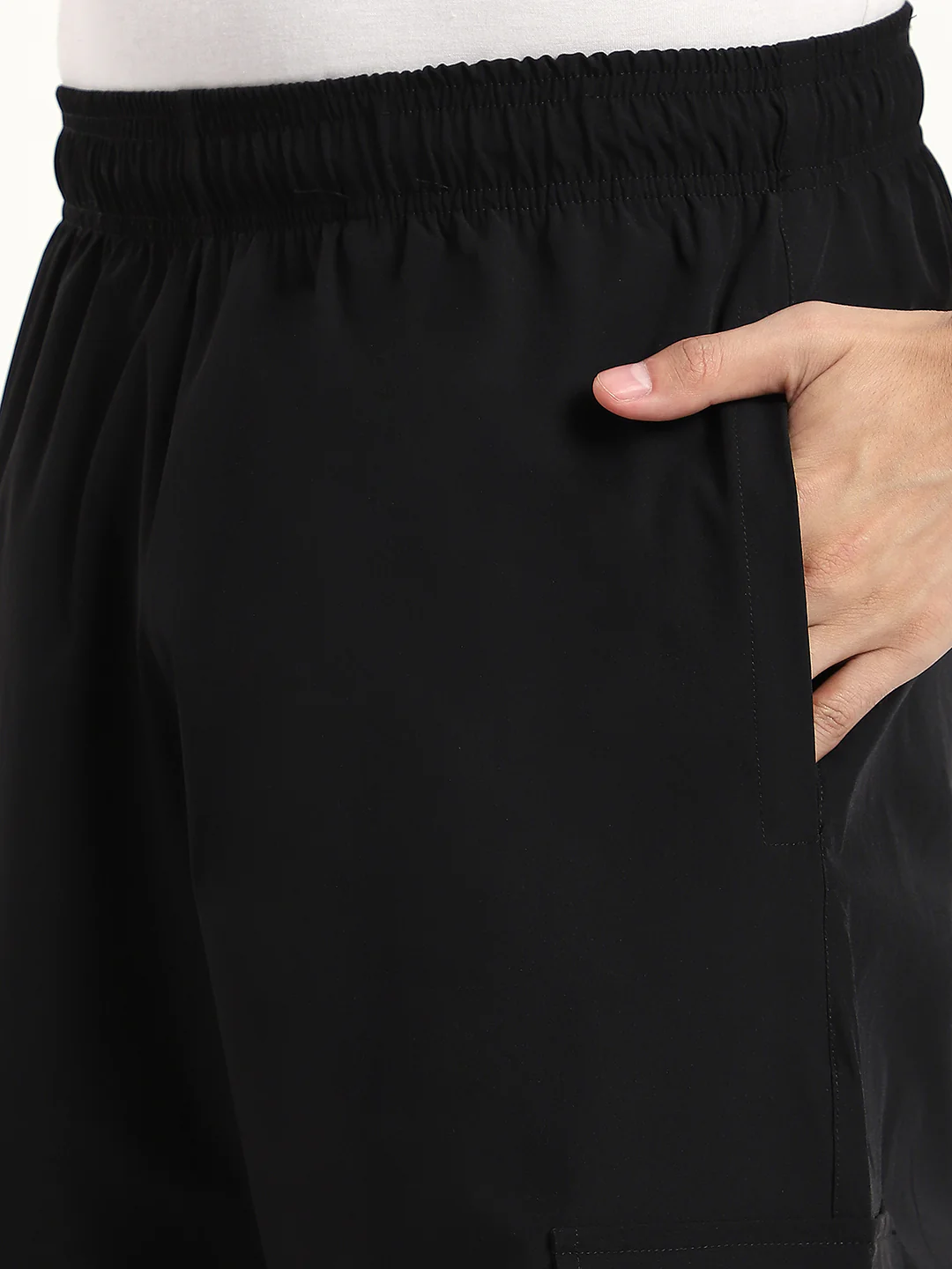 Plus Size Cargo Pants for Men (Black) - Image 6