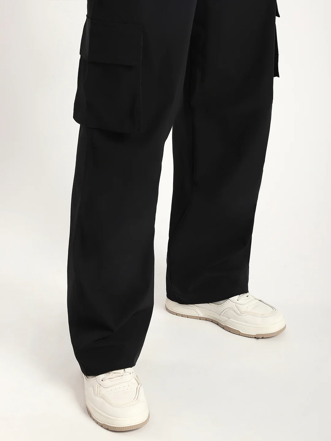 Plus Size Cargo Pants for Men (Black) - Image 8