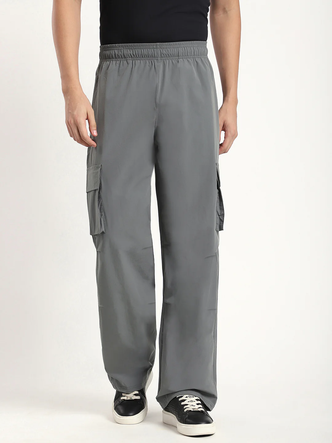 Plus Size Cargo Pants for Men (Grey) - Image 3