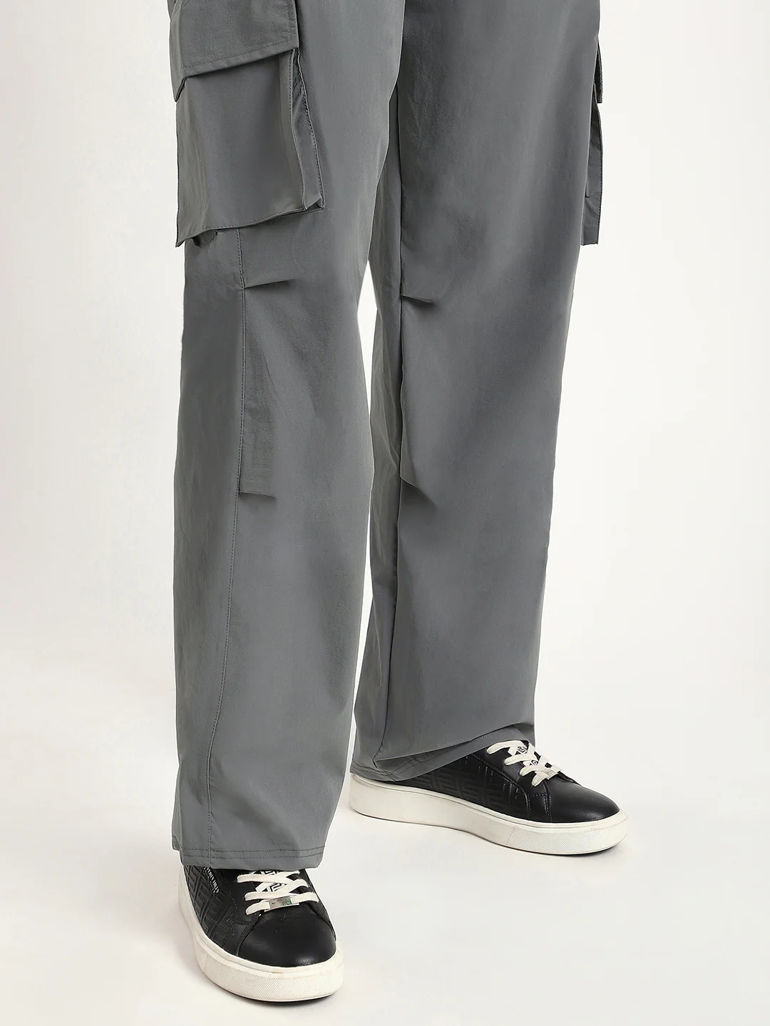 Plus Size Cargo Pants for Men (Grey) - Image 8