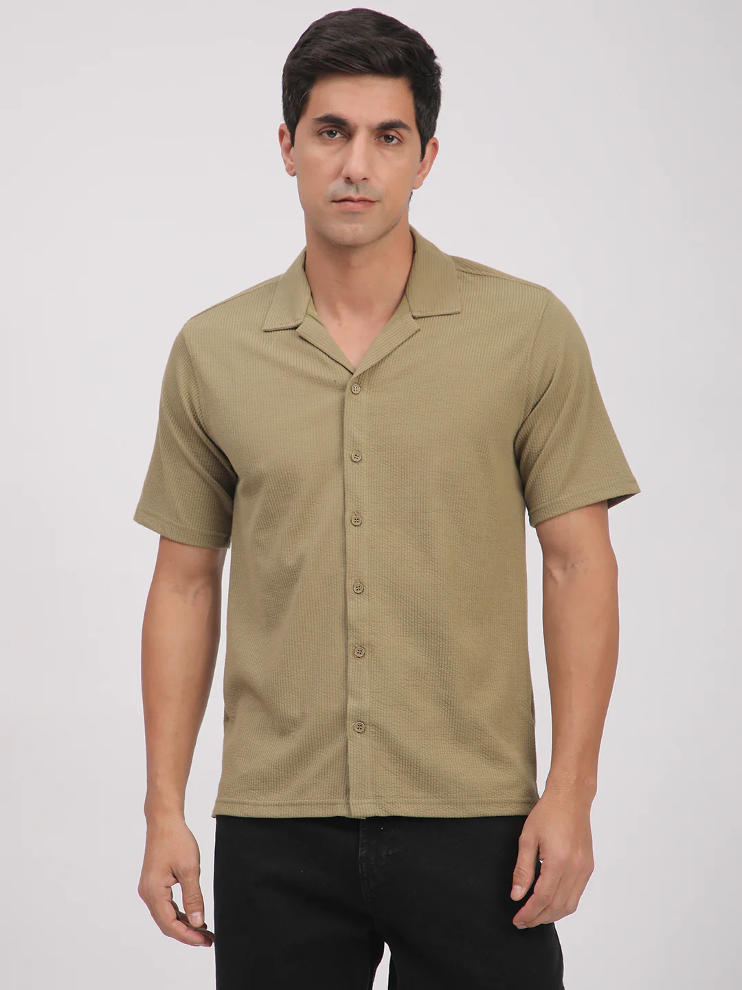 Regular Fit Corduroy Textured Shirt.(Skin) - Image 3