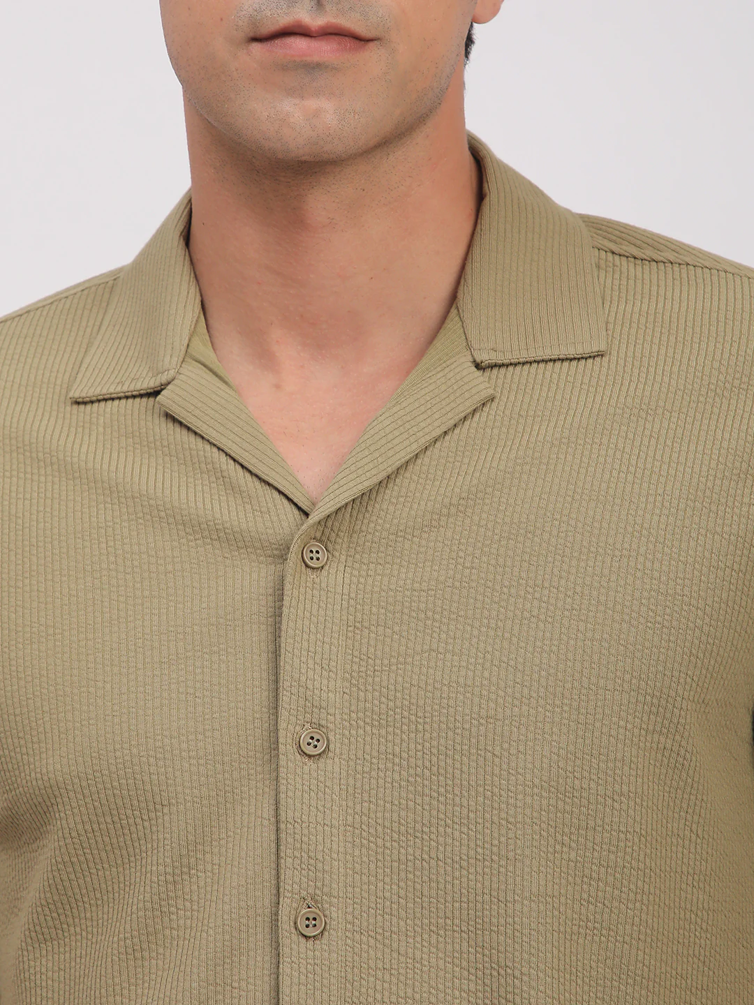 Regular Fit Corduroy Textured Shirt.(Skin) - Image 5