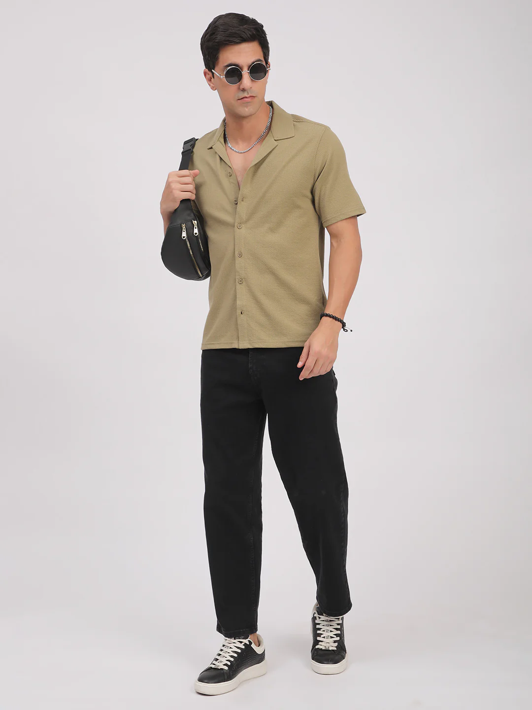 Regular Fit Corduroy Textured Shirt.(Skin) - Image 8