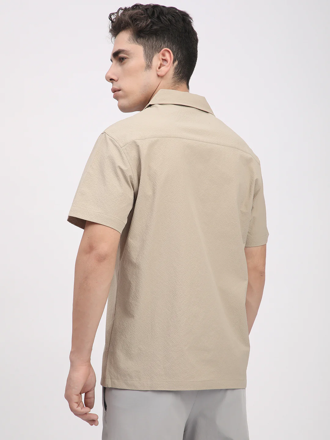 Regular Fit Textured Shirt For Men. (Skin) - Image 7