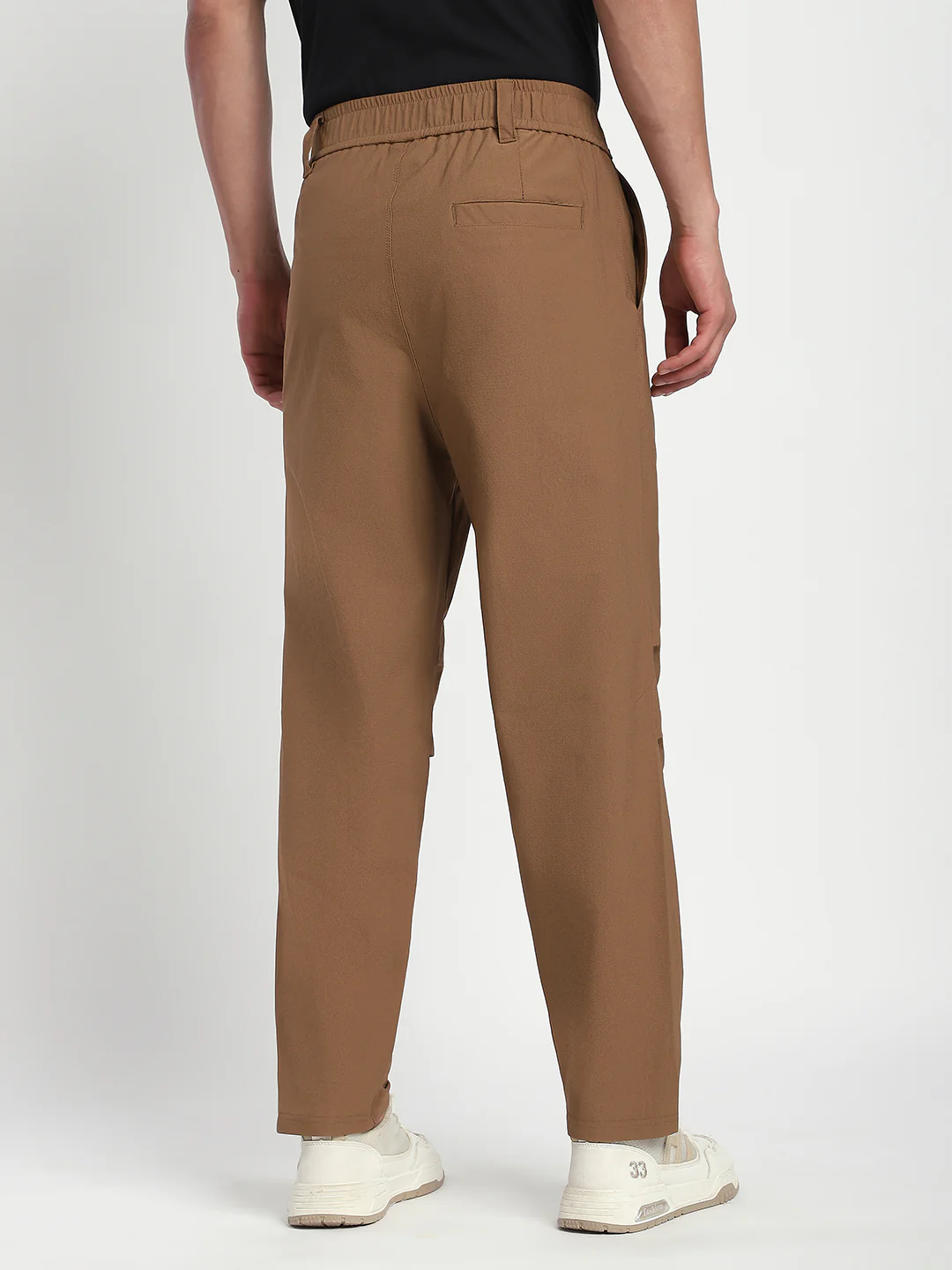 Relaxed Fit Camel Pants For Men - Image 4