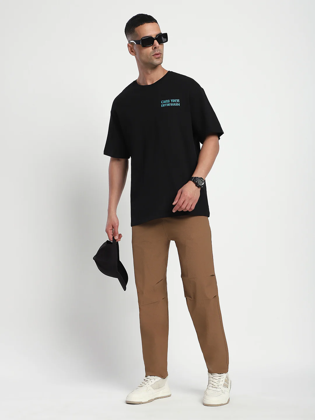 Relaxed Fit Camel Pants For Men - Image 5