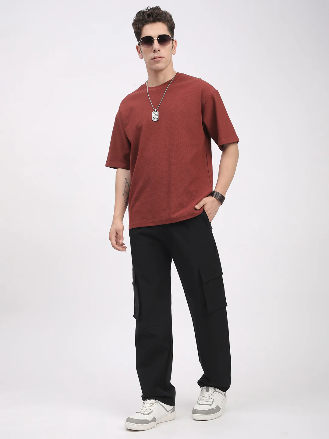 Straight Fit Cargo Pants For Men. (Black) - Image 5