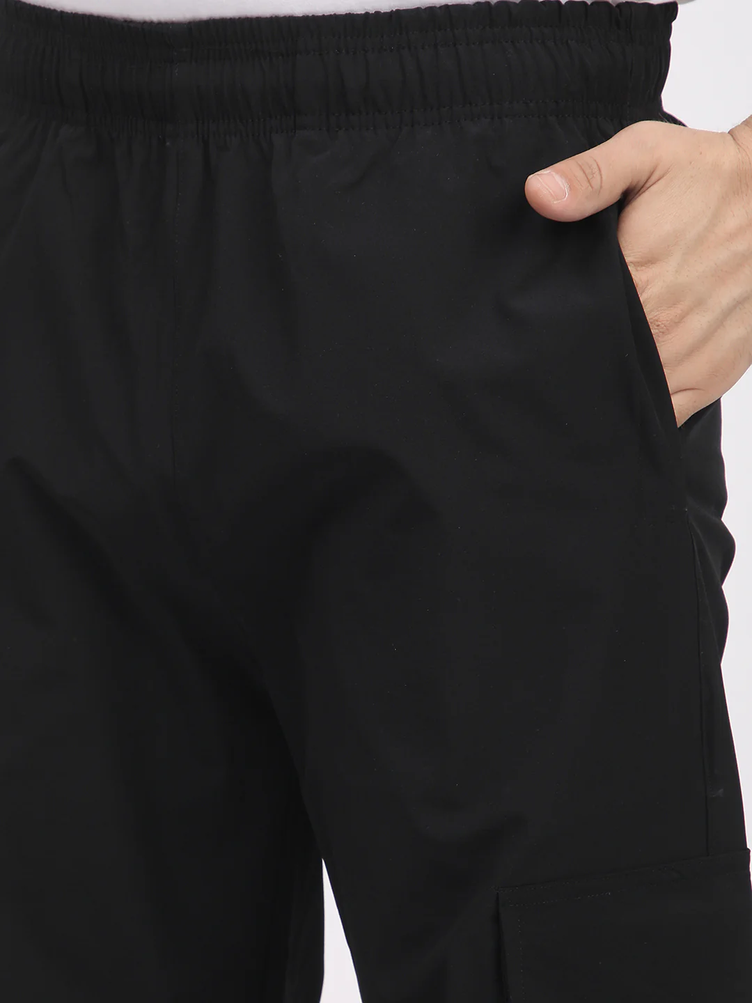 Straight Fit Cargo Pants For Men. (Black) - Image 8