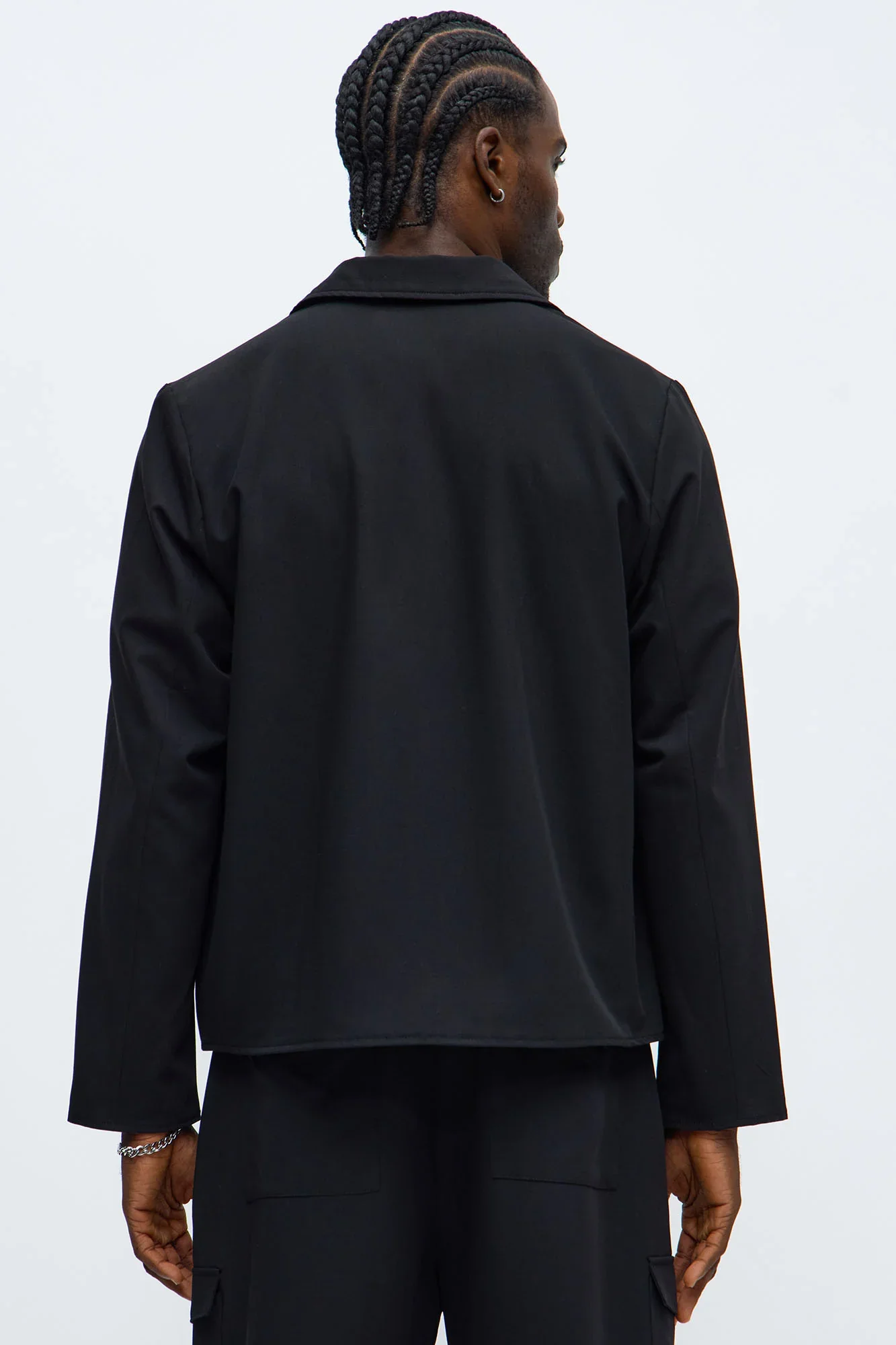 Twill Jacket for Men (Black) - Image 4