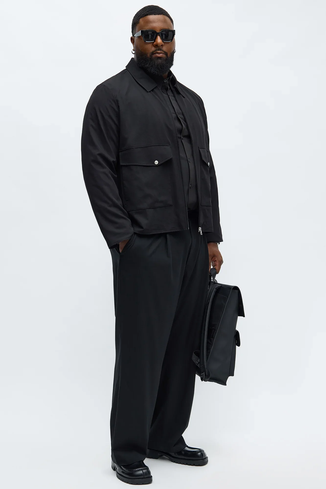 Twill Jacket for Men (Black) - Image 5