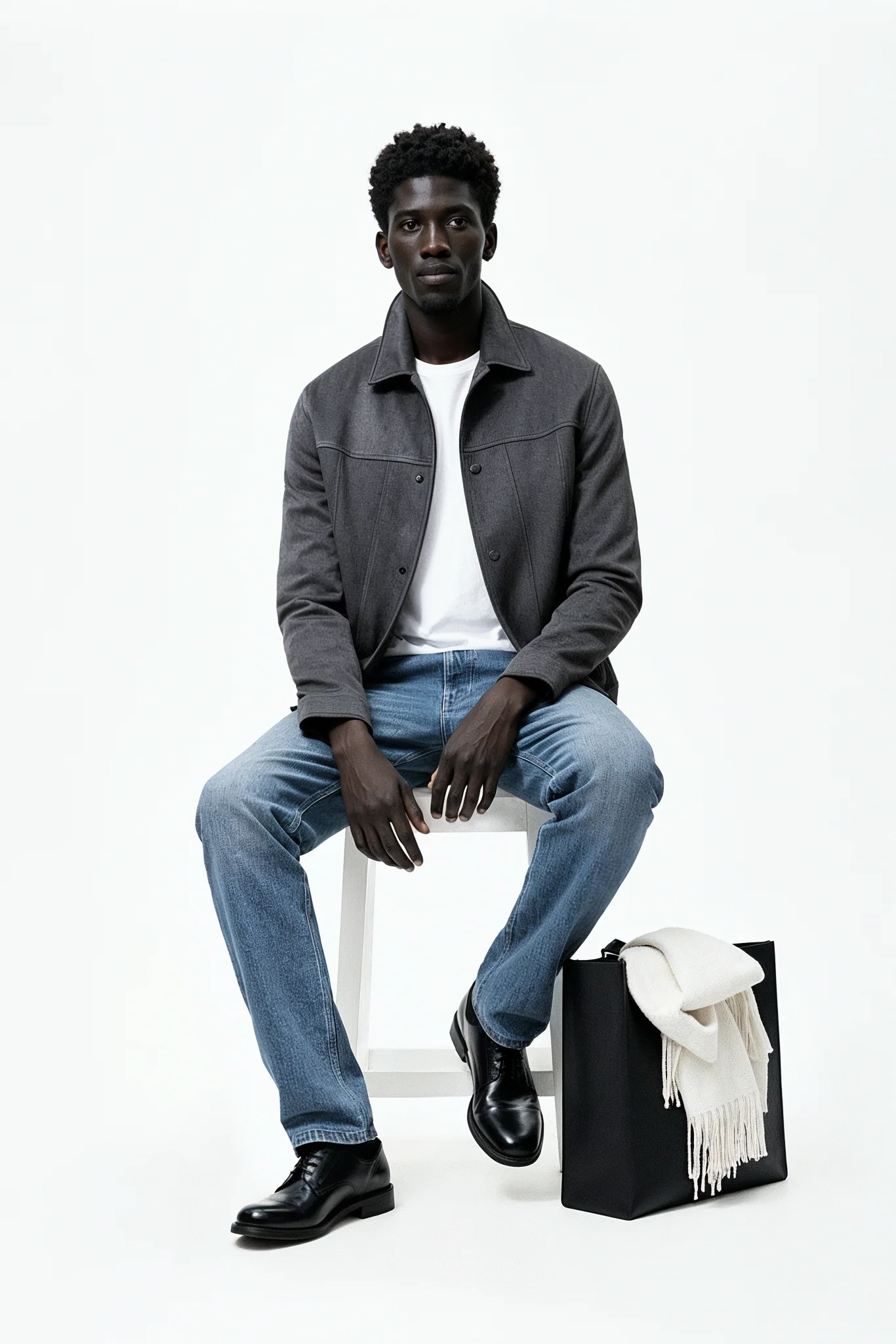 Suede Jacket for Men.(Grey) - Image 4