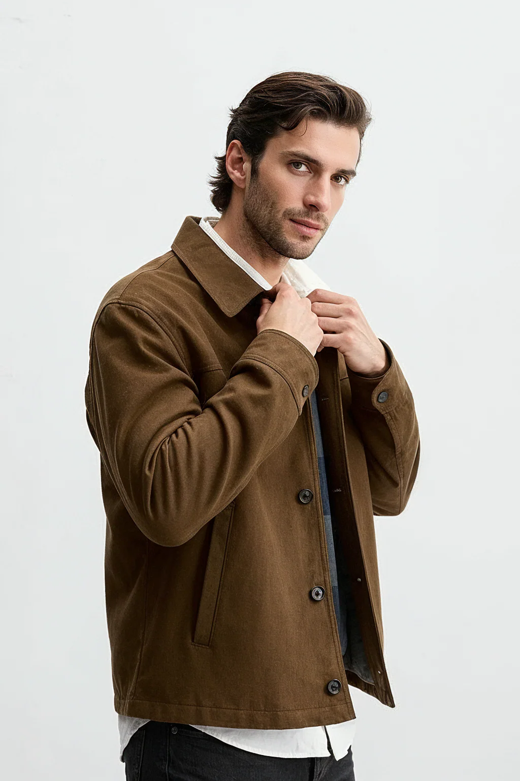 Suede Jacket (Tan) - Image 3
