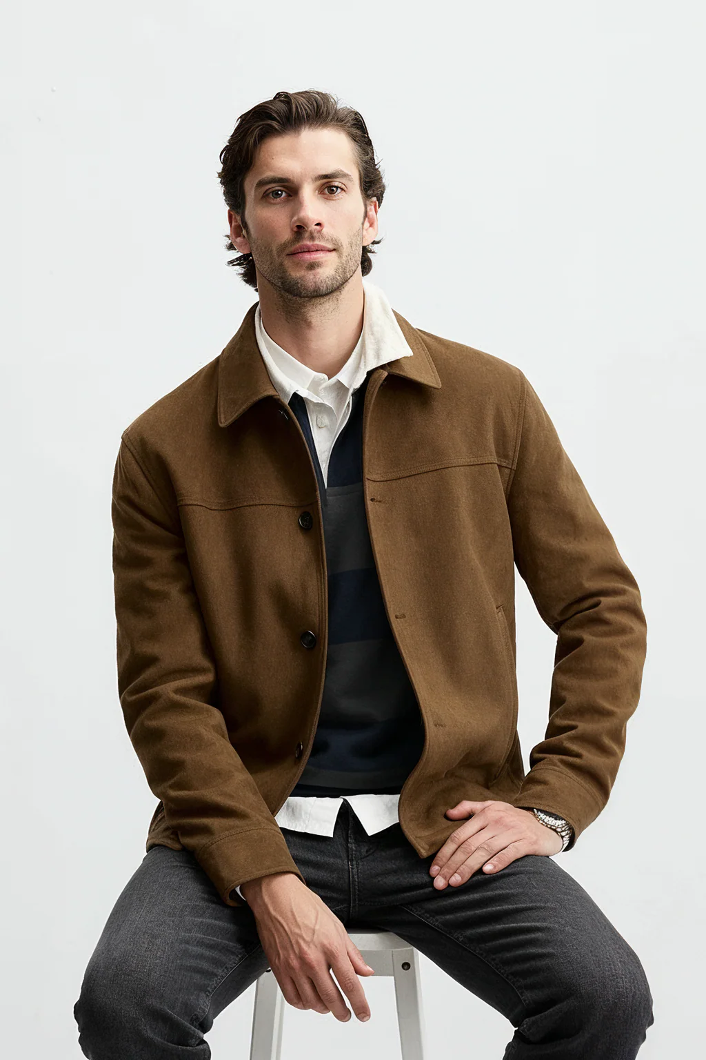 Suede Jacket (Tan) - Image 4
