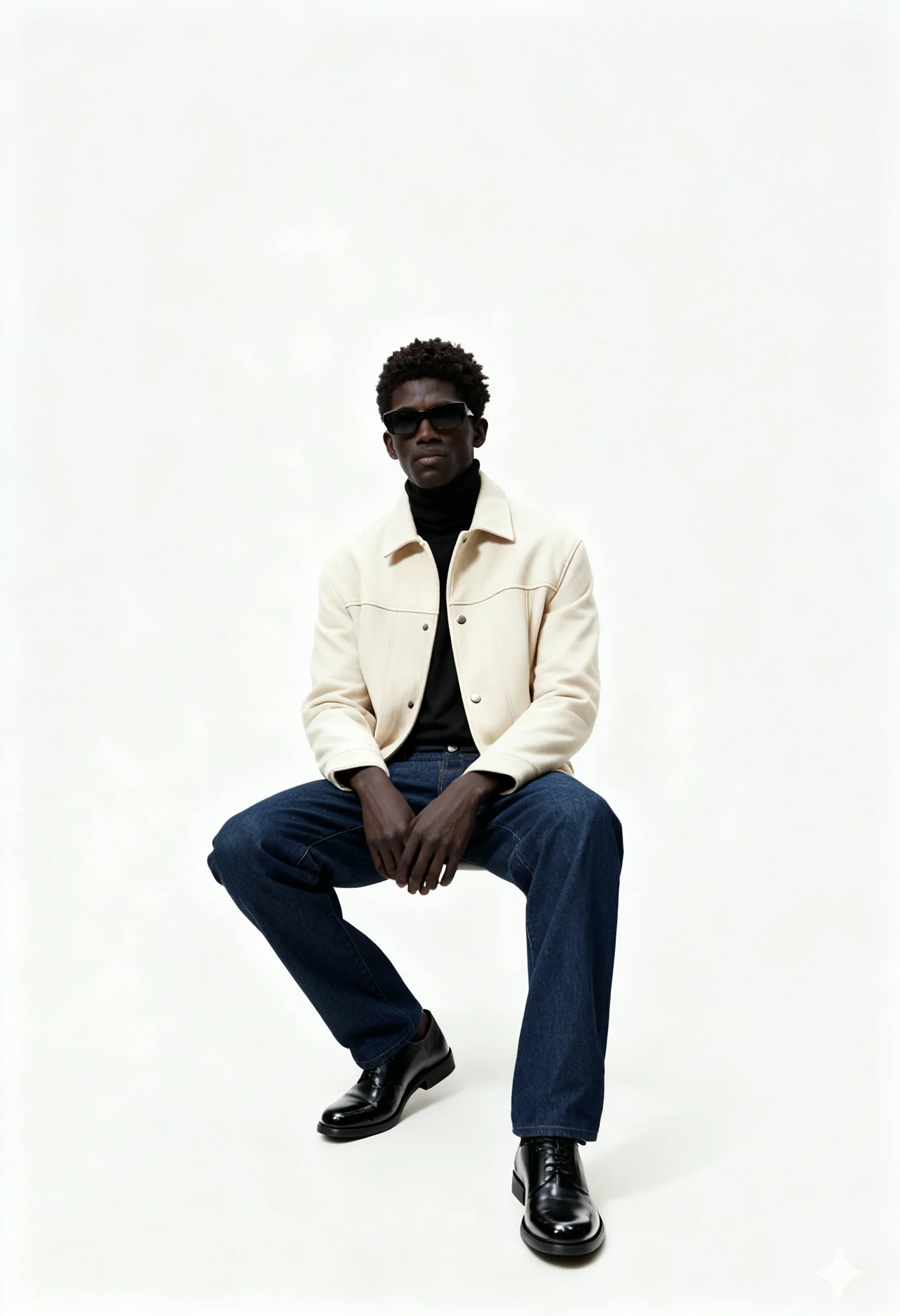 Suede Snap Jacket (Off-White) - Image 5