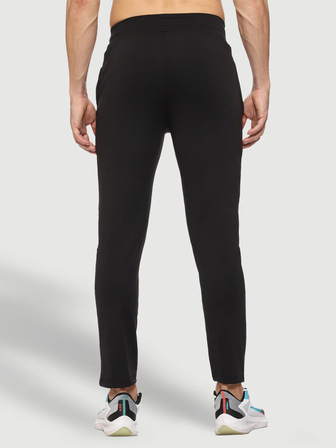 Rapid Dry Black Striped Track Pant for Men - Image 5