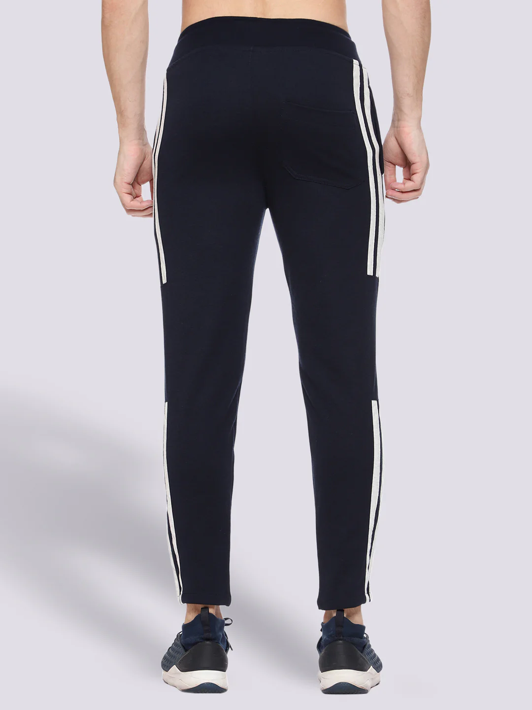 Blue Cotton Track Pant For Men - Image 4