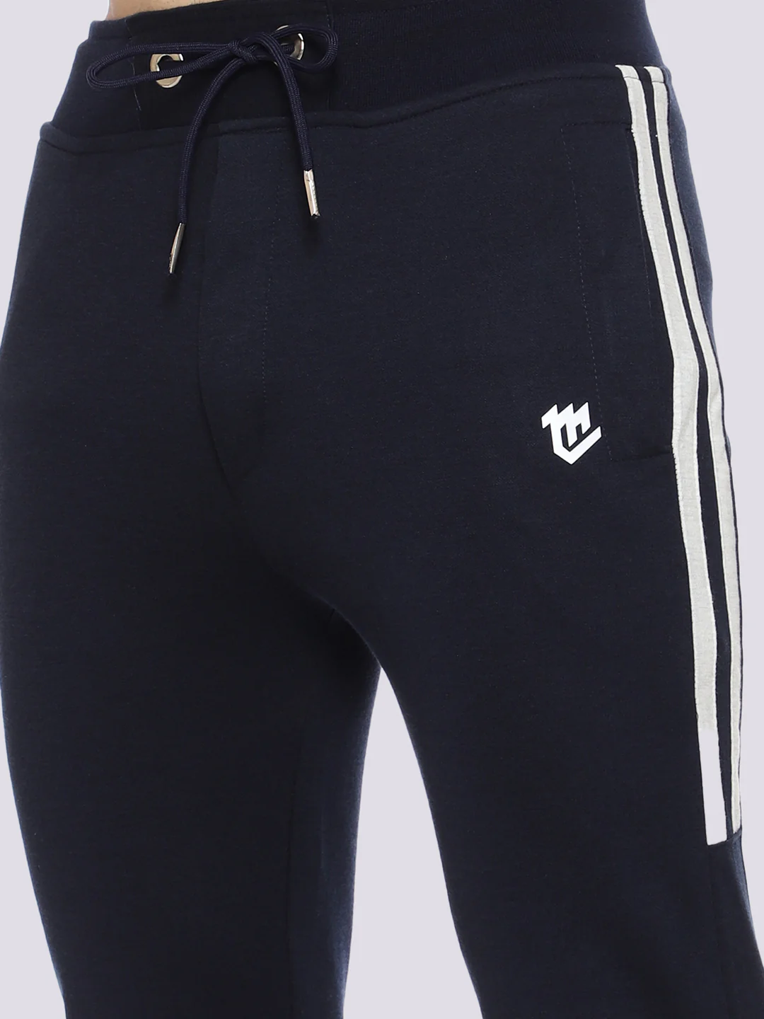 Blue Cotton Track Pant For Men - Image 5