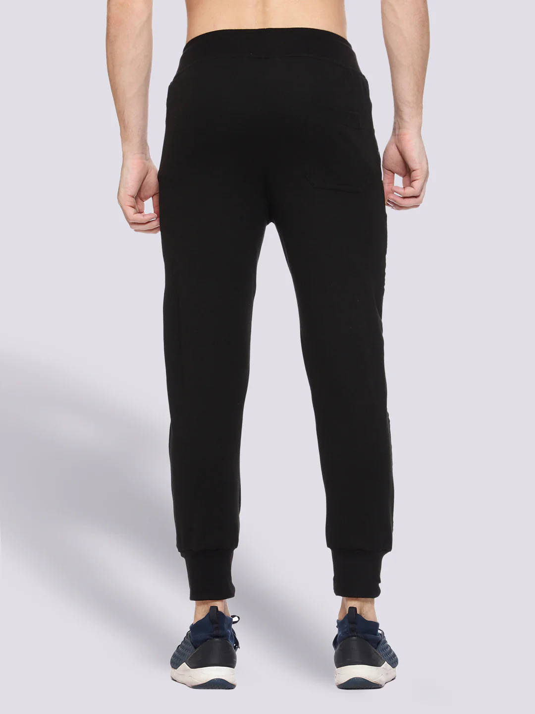 Reflective Cotton Track Pant For Men (Black) - Image 5