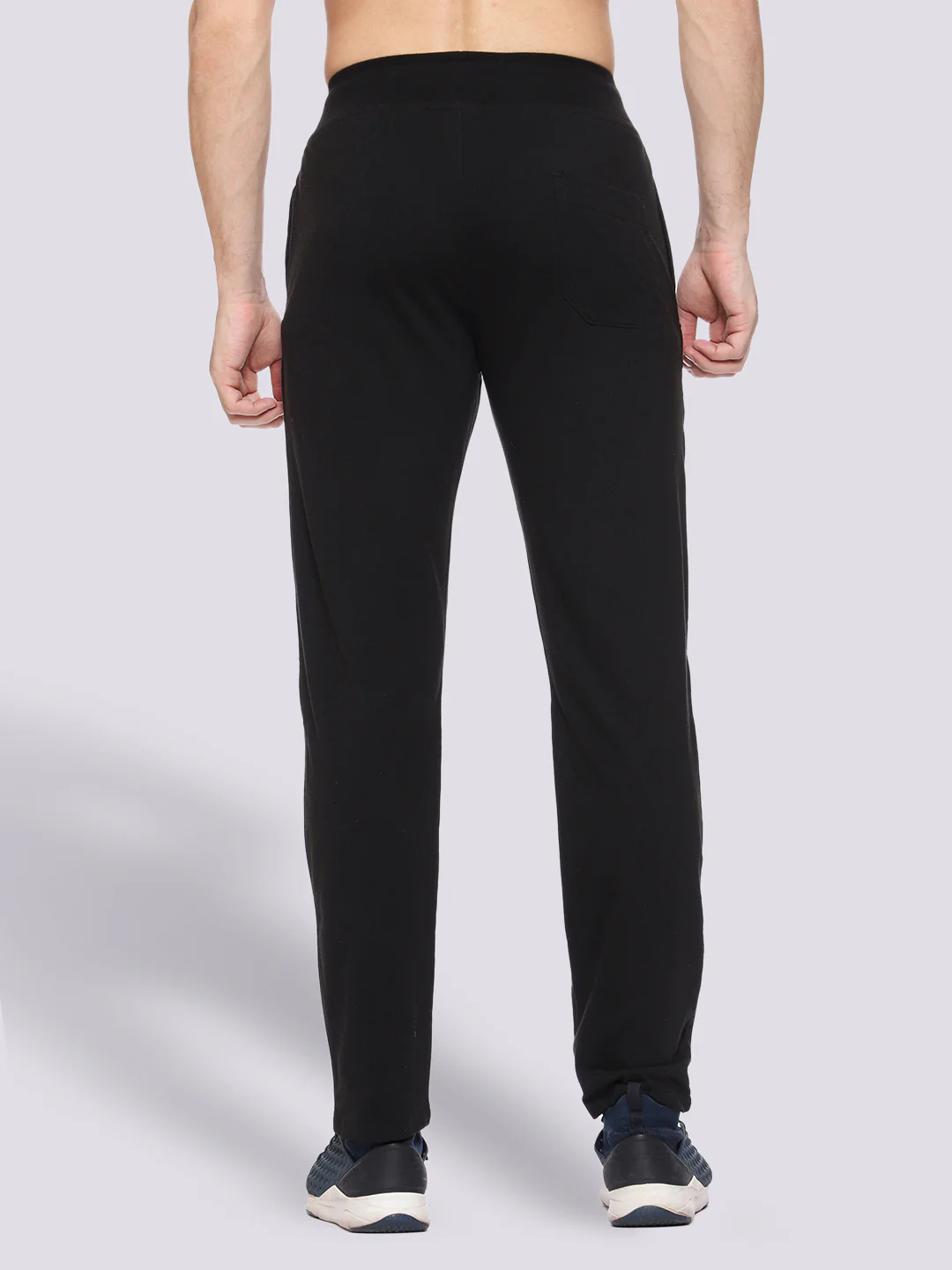 Striped Cotton Black Track Pant for Men. - Image 4