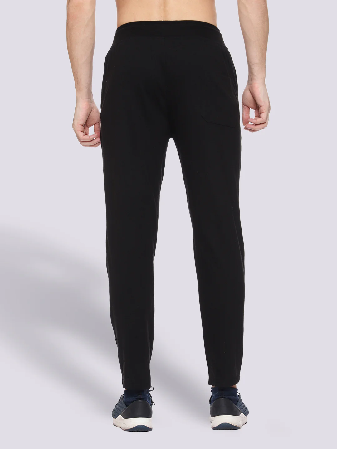 Black Cotton Track Pant For Men - Image 4